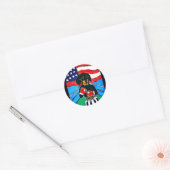 Dachshund Boxer Ronde Sticker (Envelop)