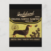 Dachshund Brand - Biologische Koffiebedrijf Briefkaart (Voorkant)
