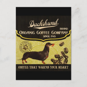 Dachshund Brand - Organic Coffee Company Briefkaart