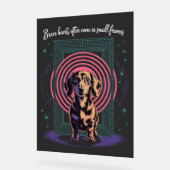 Dachshund Brave Hearts Often Come In Small Frames Acryl Bord (Hoek)