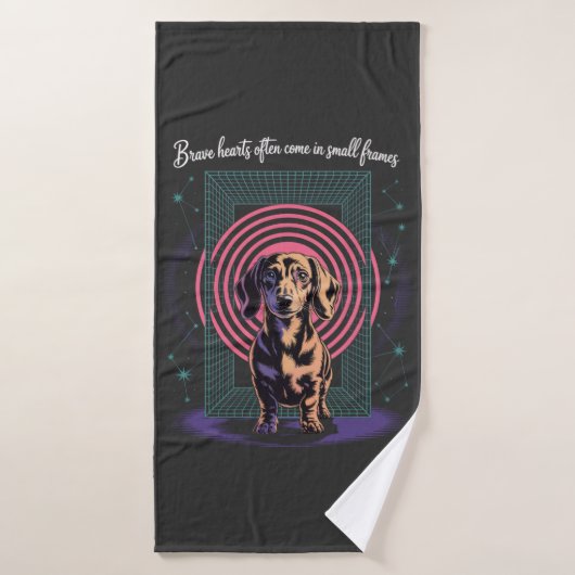Dachshund Brave Hearts Often Come In Small Frames Badhanddoek (Badhanddoek)