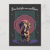 Dachshund Brave Hearts Often Come In Small Frames Feestdagenkaart (Voorkant)