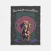 Dachshund Brave Hearts Often Come In Small Frames Fleece Deken (Voorkant)