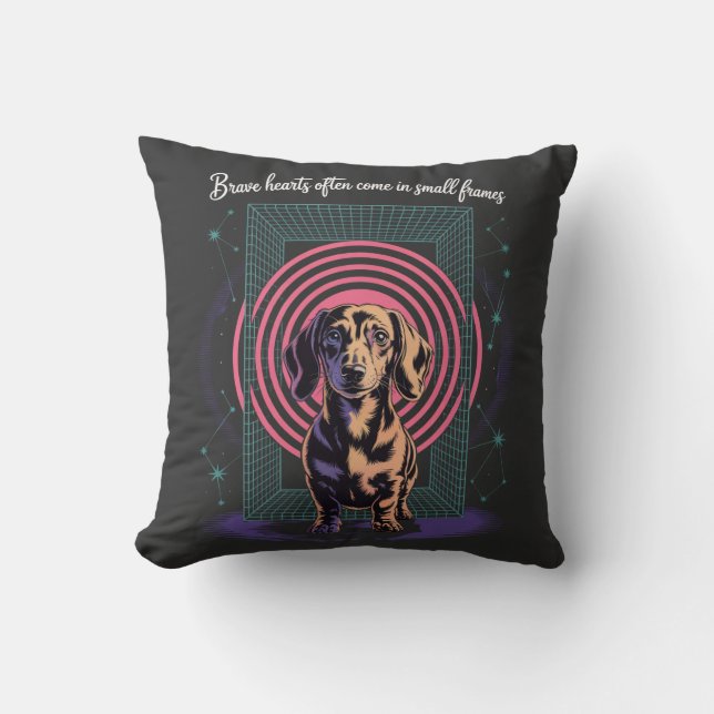 Dachshund Brave Hearts Often Come In Small Frames Kussen (Voorkant)