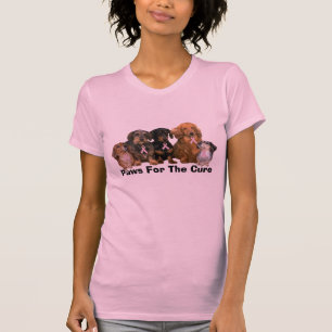 Dachshund Breast Cancer Damas Shirt