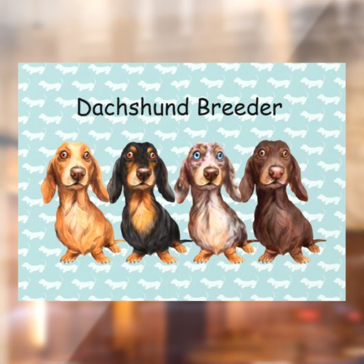 DACHSHUND BREEDER RESCUE WINDOW DECAL (Vel 2)