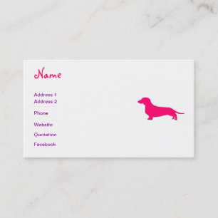 Dachshund Breeder Visitekaartje