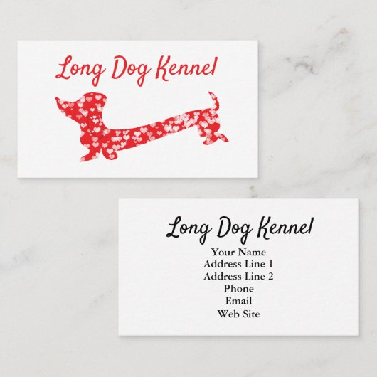 Dachshund Breeder Visitekaartje (Voorkant / Achterkant)