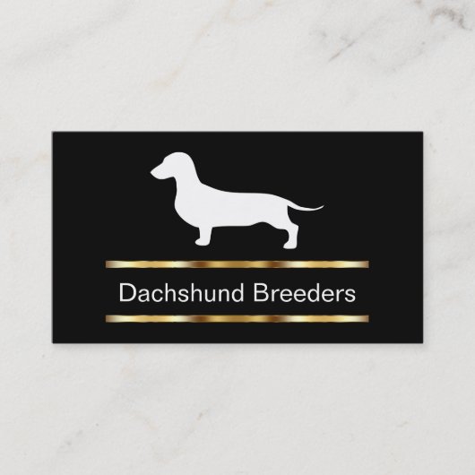 Dachshund Breeder Visitekaartjes (Voorkant)
