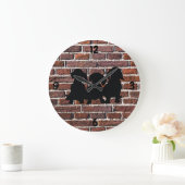 Dachshund Brick Wall klok (Huis)