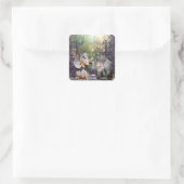 Dachshund bride en groom vierkante sticker (Tas)