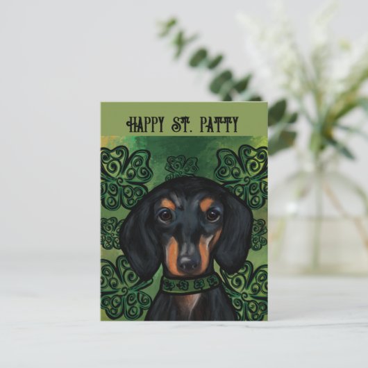 DACHSHUND BRIEFKAART (Staand voorkant)