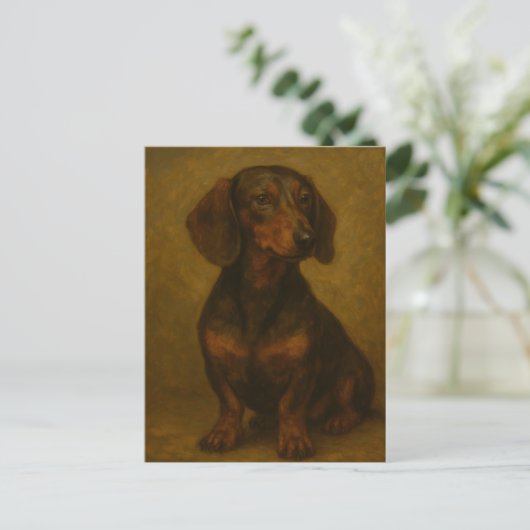 Dachshund Briefkaart (Staand voorkant)
