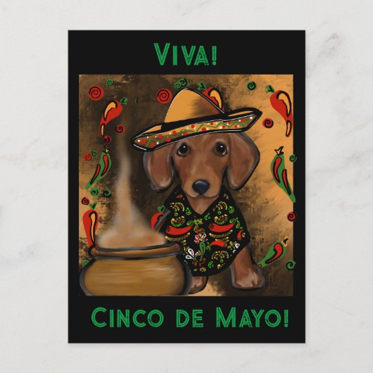 Dachshund Briefkaart (Voorkant)