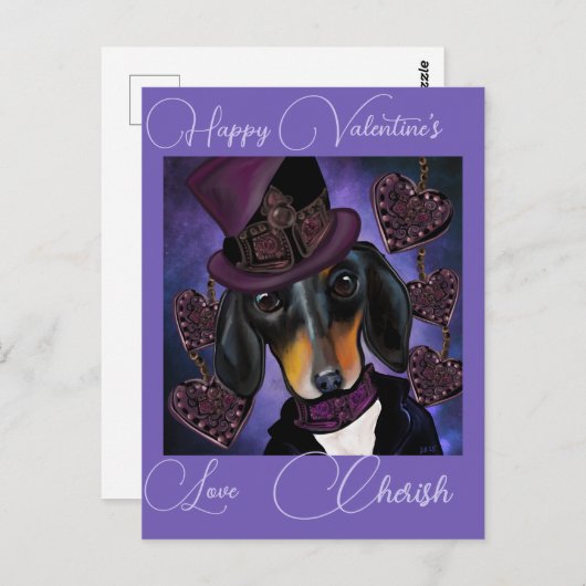 DACHSHUND BRIEFKAART (Voorkant / Achterkant)
