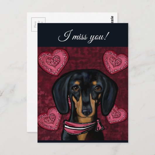 DACHSHUND BRIEFKAART (Voorkant / Achterkant)