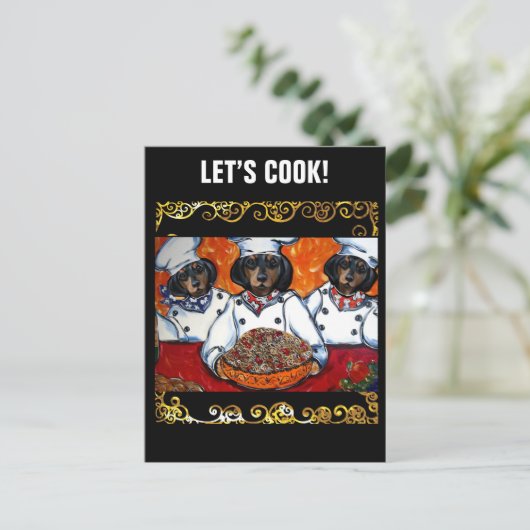 DACHSHUND BRIEFKAART (Staand voorkant)