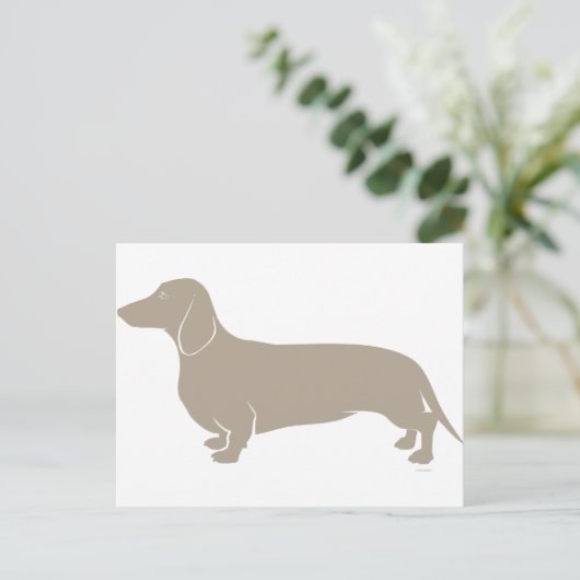 Dachshund Briefkaart (Staand voorkant)