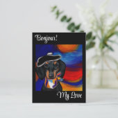 DACHSHUND BRIEFKAART (Staand voorkant)