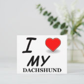 dachshund briefkaart (Staand voorkant)