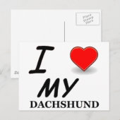 dachshund briefkaart (Voorkant / Achterkant)