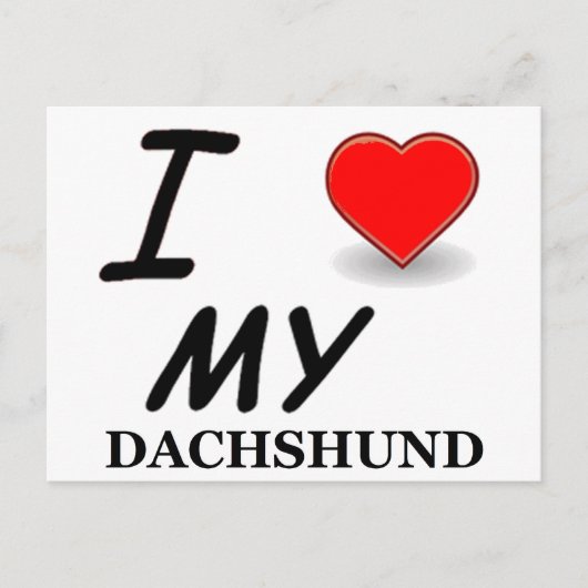 dachshund briefkaart (Voorkant)