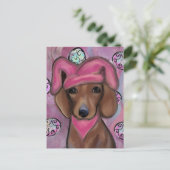 Dachshund Briefkaart (Staand voorkant)
