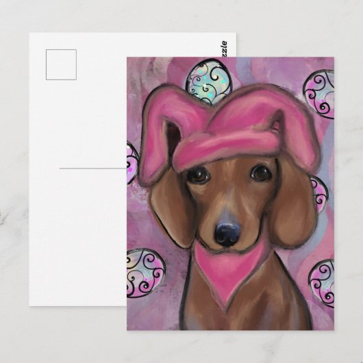 Dachshund Briefkaart (Voorkant / Achterkant)