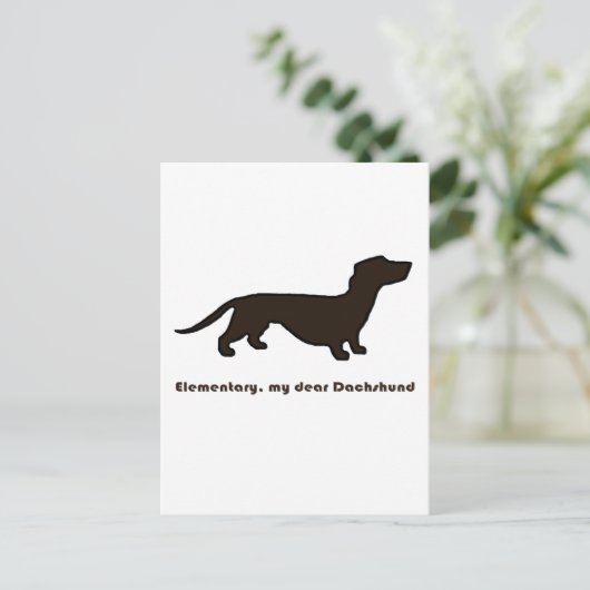 Dachshund Briefkaart (Staand voorkant)