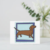 Dachshund Briefkaart (Staand voorkant)