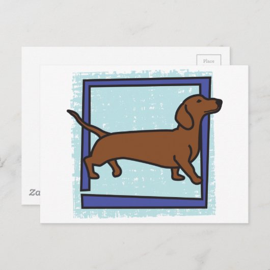Dachshund Briefkaart (Voorkant / Achterkant)