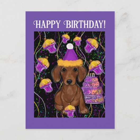 Dachshund Briefkaart (Voorkant)