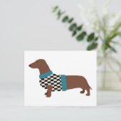 Dachshund Briefkaart (Staand voorkant)
