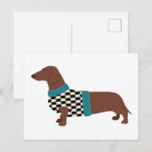 Dachshund Briefkaart (Voorkant / Achterkant)