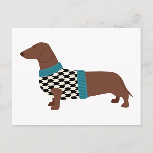 Dachshund Briefkaart (Voorkant)