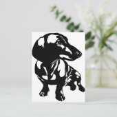 Dachshund Briefkaart (Staand voorkant)