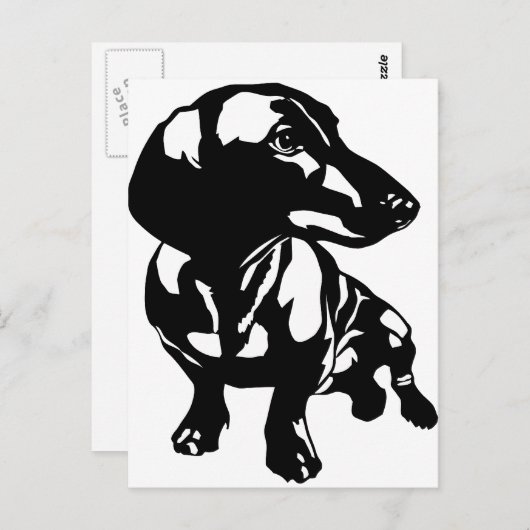 Dachshund Briefkaart (Voorkant / Achterkant)