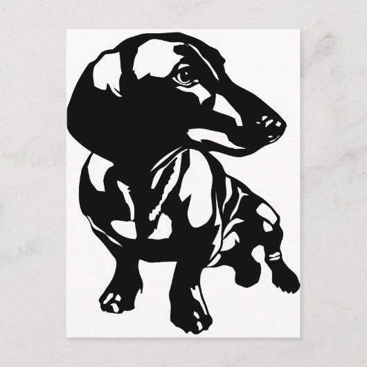 Dachshund Briefkaart (Voorkant)