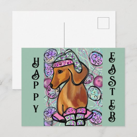 DACHSHUND BRIEFKAART (Voorkant / Achterkant)