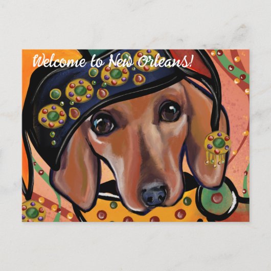 DACHSHUND BRIEFKAART (Voorkant)