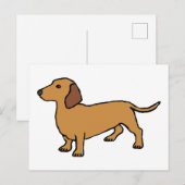 Dachshund Briefkaart (Voorkant / Achterkant)