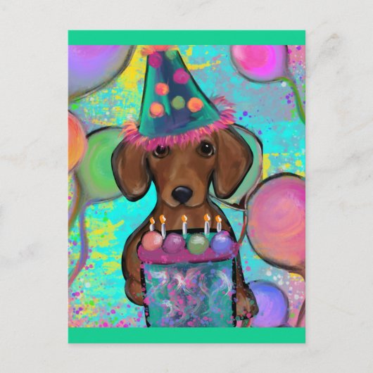 Dachshund Briefkaart (Voorkant)