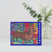 Dachshund-Briefkaart Briefkaart (Staand voorkant)
