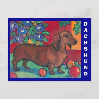 Dachshund-Briefkaart Briefkaart