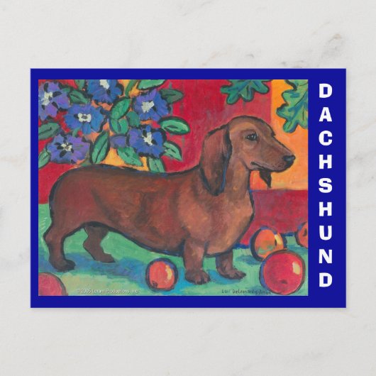 Dachshund-Briefkaart Briefkaart (Voorkant)