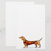 Dachshund Briefpapier (Voorkant / Achterkant)