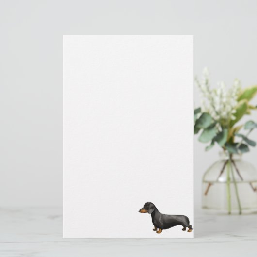 Dachshund Briefpapier (Staand voorkant)