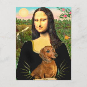 Dachshund (brown1) - Mona Lisa Briefkaart