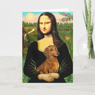 Dachshund (brown1) - Mona Lisa Kaart