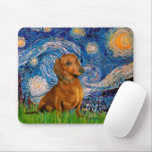 Dachshund (Brown1) - Sterrennacht Muismat (Met muis)